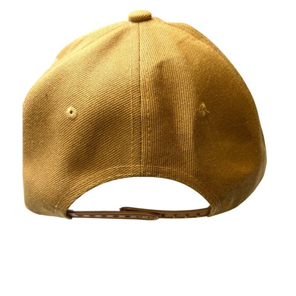 Muika Snapback Baseball Trucker Cap Adjustable Mustard Yellow Black NY Embroider - Picture 3 of 4